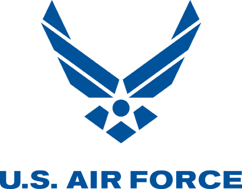 U.S. Air Force logo depicting a blue abstract eagle above the text "U.S. Air Force.